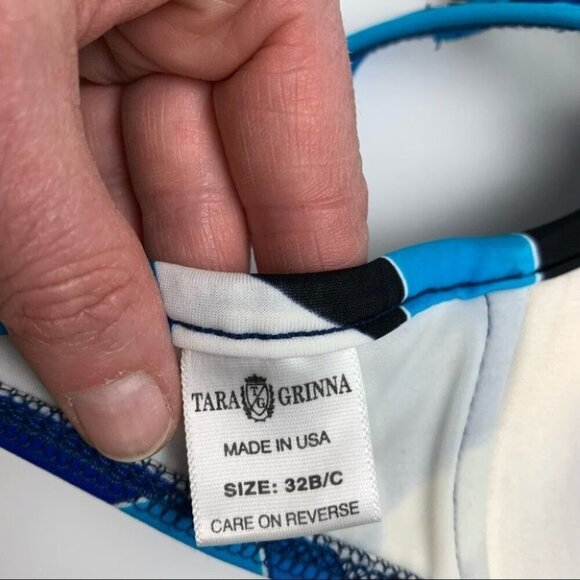 Tara Grinna Blue Kaleidoscope 2 piece Swim Bikini - Picture 6 of 7